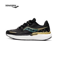 2023 Saucony Triumph Victory 19 Shock Absorption Sneakers Men's and Women's Professional Running Shoes Black/Gold
