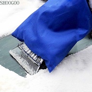 SHOOGOO Car Snow Scraper Glove, 2-in-1 Design Warm Glove Car Cleaning, Useful Scratch-Free Plastic S