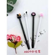 12pcs cat and paw black ink sign pen A089