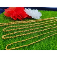 916 Hollow Rope Chain / 916 Rantai Leher Kosong Pintal Emas