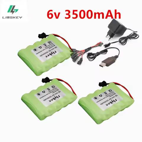 6v 3500mah Ni-MH Battery + Charger For Rc toys Cars Tanks Trucks Robots Boats Guns 2400/3000mAh AA 6