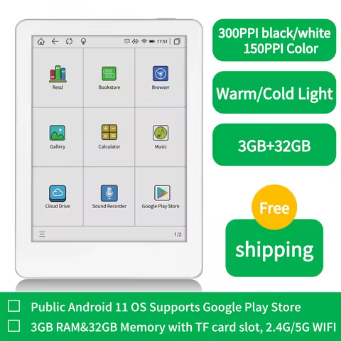 2024 New arrival Meebook M6C colorful Ereader электронная книга 6" android 11 google play built-in w