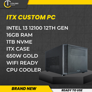 [ ITX MINI PC BUILD K ] INTEL CORE I3 12100 12TH GEN DESKTOP / 16GB RAM / READY TO USE / PLUG AND PLAY / WORK ONLINE (COLLINX COMPUTER)