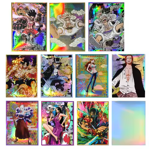 One Piece 66 X 91mm Laser Animation Card Sleeves Used for Standard Size Board Game Trading Cards Gam