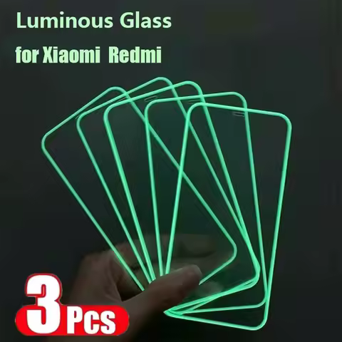 Luminous Screen Protectors for Xiaomi Mi Poco X3 Pro M3 F3 5G Glowing Tempered Glass for Redmi Note 