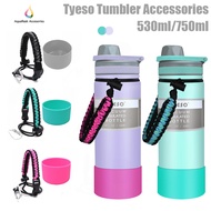 Tyeso Tumbler Accessories 12-24OZ Silicone Protector for Tumbler Paracord Handle with Tyeso Silicone