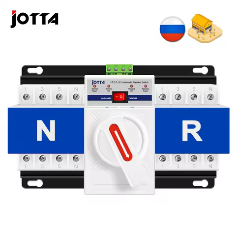 JOTTA 4P 63A 220V 380V ATS MCB Type Dual Power Automatic Transfer Switch Change Over Switch