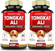 Longjack Tongkat Ali for Men &amp; Women 200:1 Extract 4250mg - 4 Months Supply - 7 High Concentrated Ingredients for Male - Support Energy, Muscle, Stamina