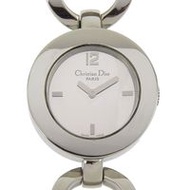 二手 Dior Maris 手錶 CD022110，不銹鋼，石英機芯，模擬顯示，黑色錶盤，女士。