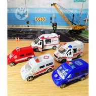 [Ready Stock Invoice] [Ambulance Model Toys Variety Optional] Traffic Toys Simulation Ambulance Pull