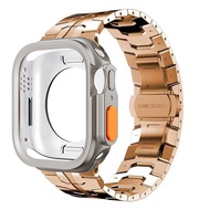 เคส TPU สำหรับ Apple Watch Band Series 11 10 46mm 42mm สายนาฬิกา เคส Stainless Steel Wristband Prote