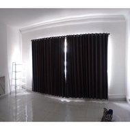 Thick black blackout curtains 90% pleated model 350 x 220