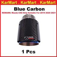 Mazda Logo CX3 CX5 CX8 CX9 CX30 Sport Muffler Exhaust Straight Edge Black Tip Stainless Steel CX-30 