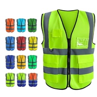 Reflective shirt with box pocket fabric - cool polyester fabric - reflective vest for labor protecti