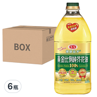 愛之味 黃金比例100%純芥花油  2.6L  6瓶