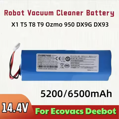 14.4V for Ecovacs Deebot X1 T5 T8 T9 Ozmo 950 DX9G DX93 Robot Vacuum Cleaner Battery