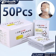 Best Selling CPR Mask 50Pcs CPR Mask Resucitator First Aid Rescue Once SALE