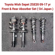 Toyota Wish Sepet ZGE20 Front &amp; Rear Absorber With Coil Spring Set / Shock Absorber / Suspension Spring