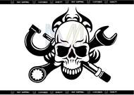 Motor Skull Decorative Sticker