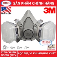 3m 6100 Gas Mask Set And Dust Filter 6001