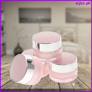 4Pcs Airless Acrylic Cream Jars Travel Lotion Containers Space-Saving Leakproof Design sijicc