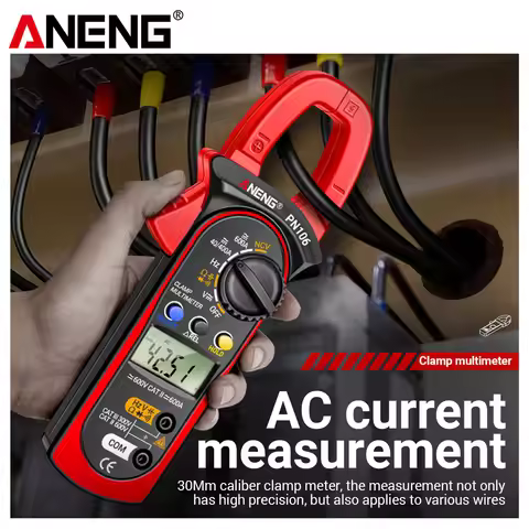 PN106 Clamp Meter Digital Multimeter AC/DC Current Voltage Tester 600A High Precision ANENG 4000 Cou