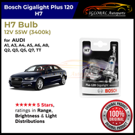 Bosch H7 Plus 120 Gigalight Headlight Bulb for Audi A1 A3 A4 A5 A6 A8 Q2 Q3 Q5 Q7 TT