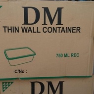 READY Thinwall/Kotak Makan/Food Container DM 750ml 1 dus isi 20 pak