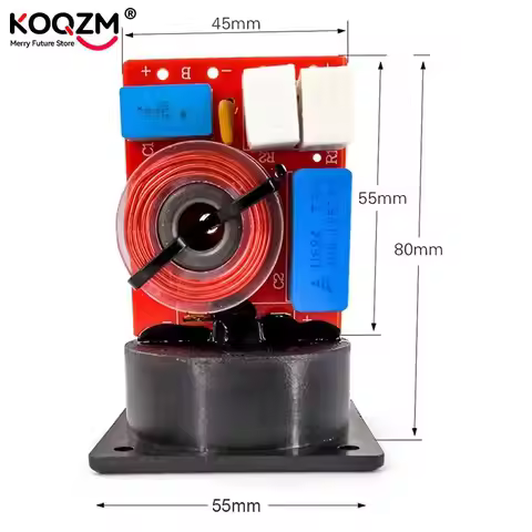 Adjustable Treble Bass Frequency Divider 2 Way Speaker Audio Crossover Filters 4-6 Inches 4-8 Ohms 4