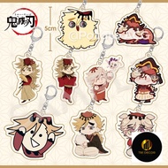 Keychain Anime Manga Demon Slayer Twelve Kizuki Douma Anime Kawaii Demon Slayer Acrylic Kimetsu No Y