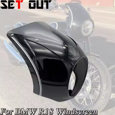 For BMW R18 R 18 2020 2021 2022 Motorcycle Accessories Round Headlight Windscreen Cover ABS Plastic 