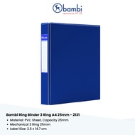 Bambi Ring Binder 3 Ring A4 25mm - 2131