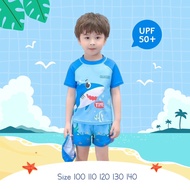 Uwae ชุดว่ายน้ำเด็ก ชุดว่ายน้ำเด็กชายกันยูวี Shark Time รุ่น UV355