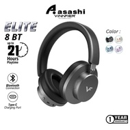 Vinnfier Elite 8 BT Wireless Bluetooth 5.4 Headphones with 21H Playtime & AUX Support Strong Bass
