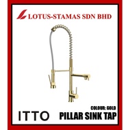 ITTO HIGH QUALITY PILLAR MOUNTED SINK MIXER TAP - GOLD