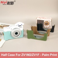 Sony ZV1F ZV1M2 High-Quality Leather Camera Case For Sony ZV-1F ZV1 Mark II PU Casing Base Cover Pou