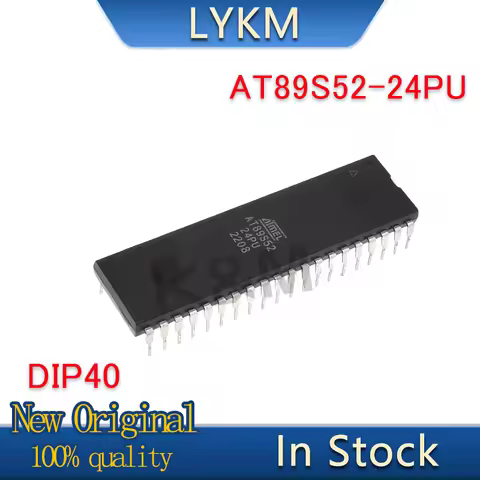 5/PCS New Original AT89S52-24PU AT89S52 24PU DIP40 8-bit flash microcontroller In Stock