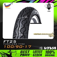 TAYAR VIVA TUBELESS TYRE FT25 100/90-17