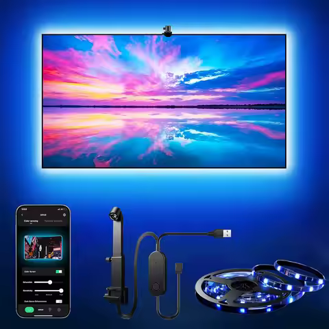 EISSLOLY Led Strip Lights RGB LED Light Kit Smart APP Control for 55-85 inches TV Backlight Screen S