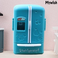 【mywish】Mini Fridge Toy Cute Realistic Small Simulated Nice-looking Decorative Openable 1/12 Dollhouse Kitchen Furniture Food Toy for Micro Landscape