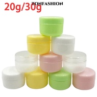 TONFASHION 2pcs Face Cream Jar, 20g 30g Colorful Makeup Jar,  Refillable Plastic Travel Bottle Trave