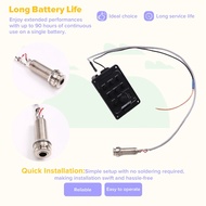 TECHCHIP-201Piezo Acoustic Guitar Pickup Preamp 4-Band EQ Mic Blend Tuner for Fishman Presys+ System