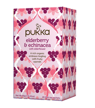 PUKKA Elderberry & Echinacea With Elderflower Tea พอกก้า ชา ดอกเอลเดอร์เบอรี่ (Imported) 2g. x 20sac