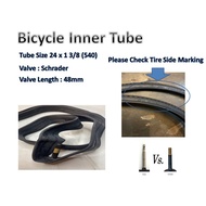 Basikal Fixie Bike Inner Tube (24 x 1/38)(AV48mm)(ReadyStock)