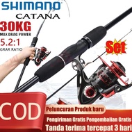 SHIMANO Set Pancing 1.65M/1.8M Joran Pancing Reel Pancing Laut Tarikan Pancing Metal Fishing Rod Jor