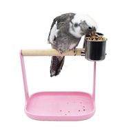 YU Tabletop Bird Perch Stand Perch Gym Portable Bird Stand Tabletop Parrot Stand Parrot Play Stand B