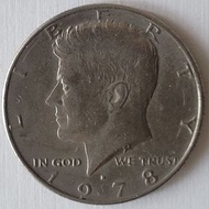 641大型美國美金1978年（甘廼迪）HALF DOLLAR錢幣乙枚。保真。美品。