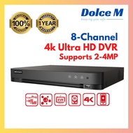 Hikvision DS-7208HQHI-K1/E Analog 8CH 4MP H.265+ Compression Full HD Digital Video Recorder (DVR) | 