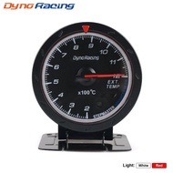 Dynoracing 60MM Car Exhaust Gas Temp Gauge EGT/EXT Temp Gauge With Red & White Light Car Meter with 