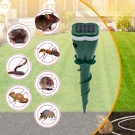 Solar Powered Animal Repellent For Yards - Waterproof Sonic Vibration Device Removes Moles, Gophers,